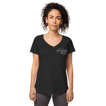 Load image into Gallery viewer, Women’s fitted v-neck t-shirt