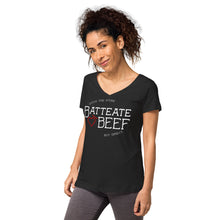 Load image into Gallery viewer, Women’s fitted v-neck t-shirt