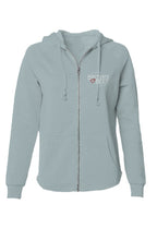 Load image into Gallery viewer, Womens Lightweight Wash Zip Hoodie
